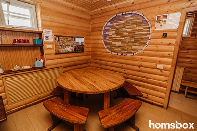 Комплекс «Русские бани на дровах» на ул. Панфиловцев со скидкой 50% Комплекс «Русские бани на дровах» на ул. Панфиловцев со скидкой 50%